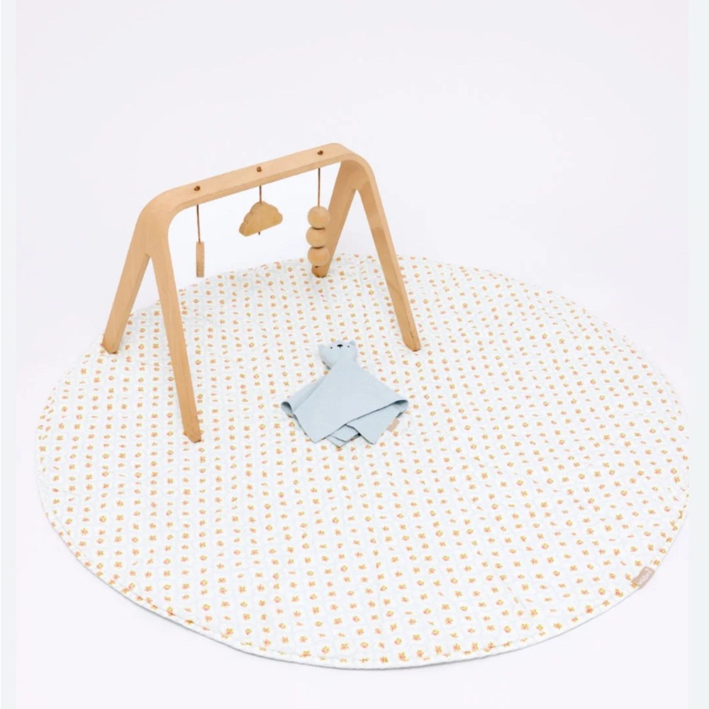 Wildbird | New Baby Quilted Linen floral Playmat